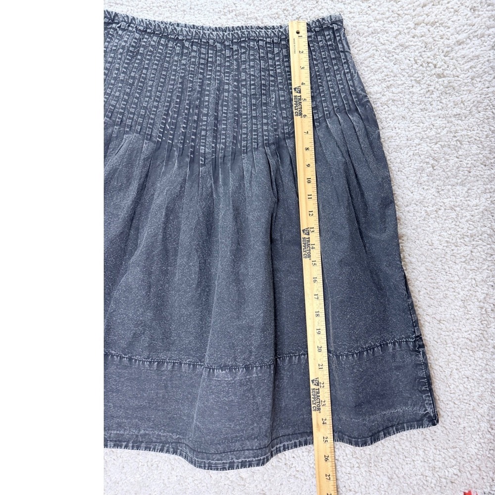 Free People Heartbreaker Mini Skirt Womens 12 Washed Black NEW Smocked Pleated - Picture 9 of 9